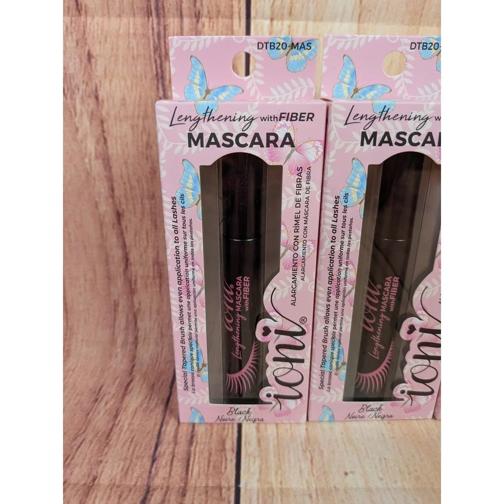 3 PK Ioni Lengthening with Fiber Mascara Black with Tapered Brush